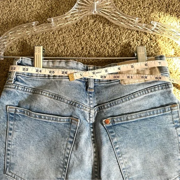 H&M Distressed Button Up Blue Jeans | Size 4 - Picture 3 of 7